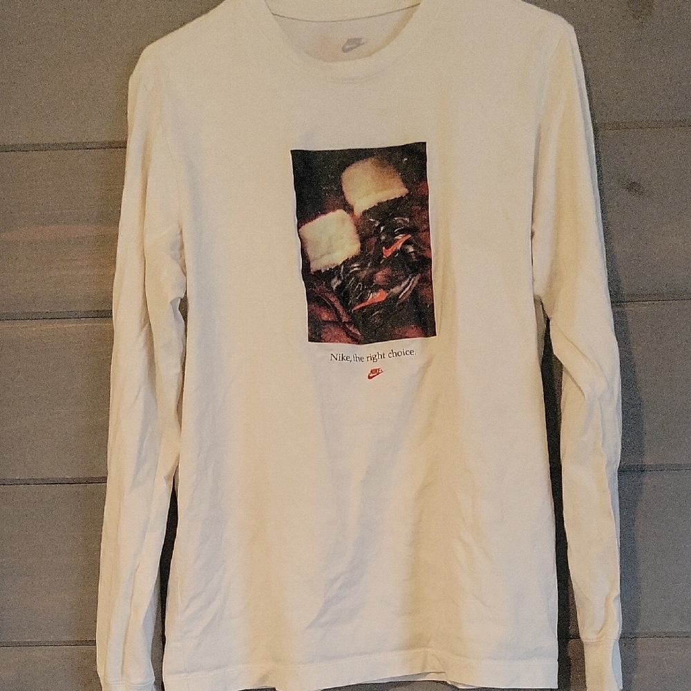 Nike White Long Sleeve Tee